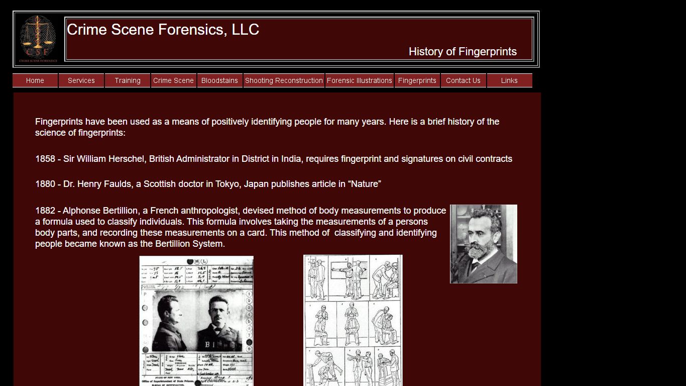 History of Fingerprints - Crime Scene Forensics